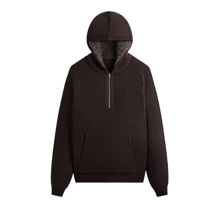 Kith Merino Knit Quarter Zip Hoodie 'kindling'