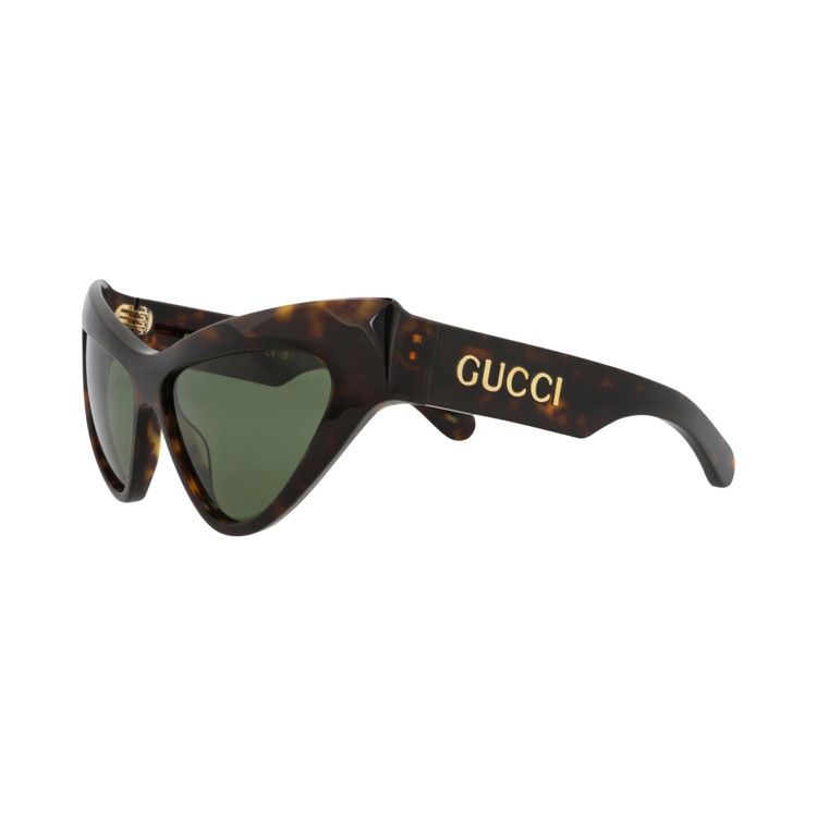 Gucci Cat Eye-Frame Recycled Acetate Sunglasses Havana Green