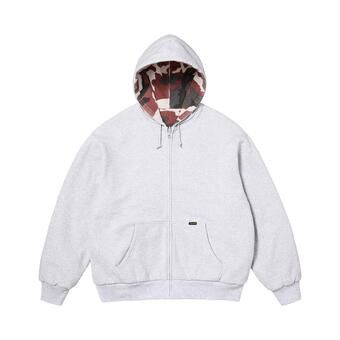 Buy Supreme Reversible Work Zip Up Hooded Sweatshirt 'Ash Grey