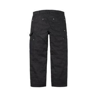 Buy Supreme Jacquard Logos Double Knee Denim Painter Jean 'Black