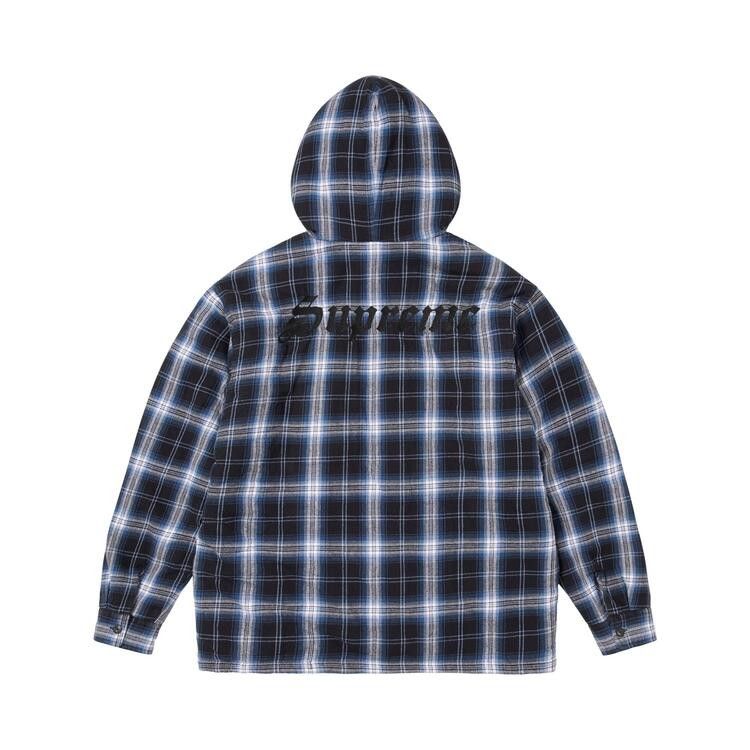 Buy Supreme Lined Zip Up Hooded Flannel Shirt 'Black' - FW25S6