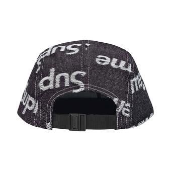 Buy Supreme Jacquard Logos Denim Camp Cap 'Rigid Indigo