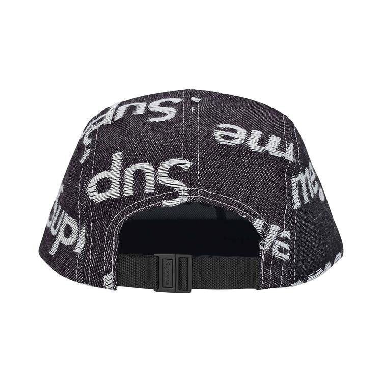 Buy Supreme Jacquard Logos Denim Camp Cap 'Rigid Indigo