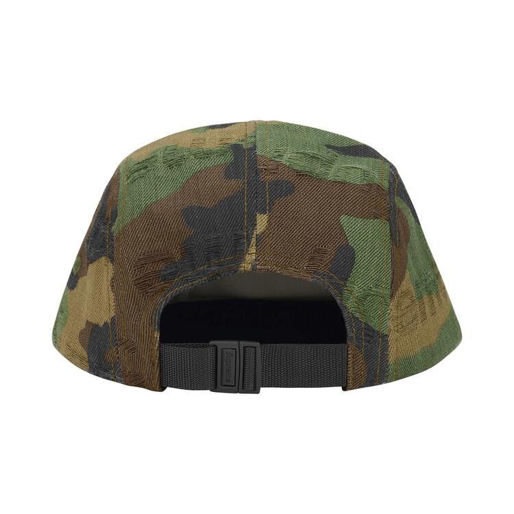 Buy Supreme Jacquard Logos Denim Camp Cap 'Woodland Camo