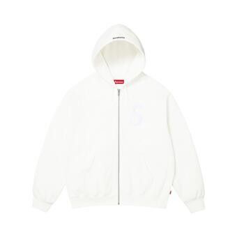 Buy Supreme S Logo Zip Up Hooded Sweatshirt 'White' - FW25SW20