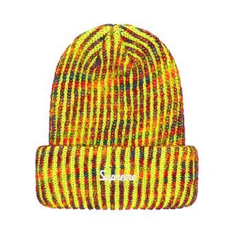 Buy Supreme Rainbow Loose Gauge Beanie 'Neon Yellow' - FW25BN54