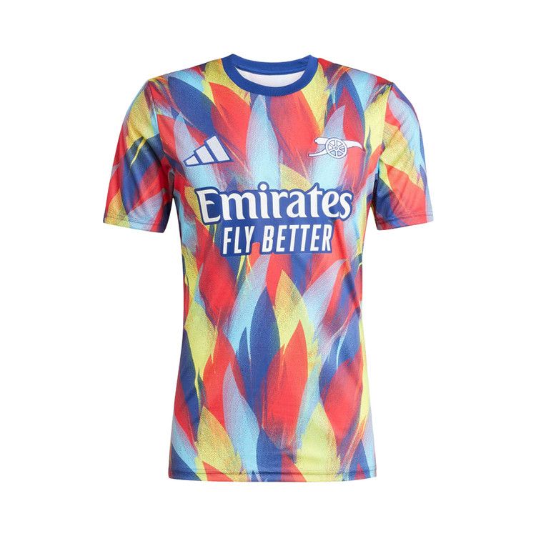 adidas Arsenal 25/26 Pre-Match Jersey Victory Blue Pure Ruby Bright Yellow Bright Cyan — foto 2