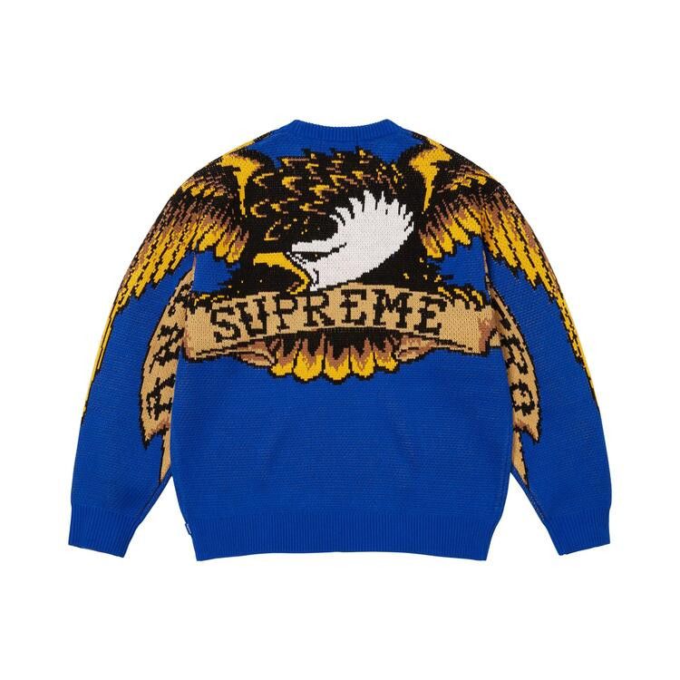 supreme ニットポロ Buy Supreme x Antihero Sweater 'Royal' - FW25SK49 ROYAL | GOAT