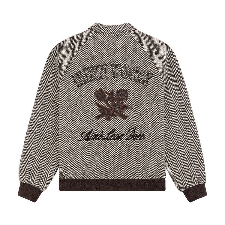 Aimé Leon Dore X New York Mets Wool Varsity Jacket Brown Price in