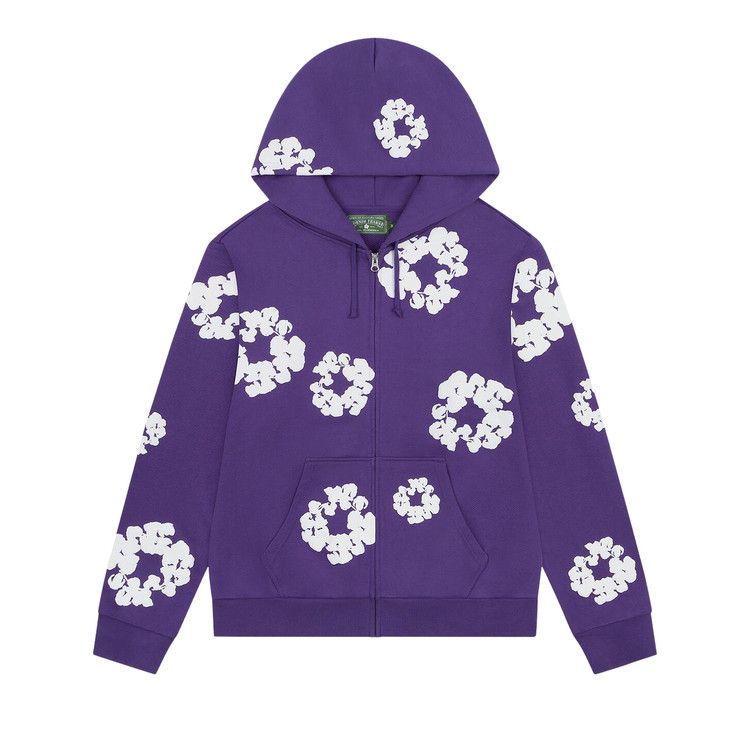 Buy Denim Tears Cotton Wreath Zip Hoodie 'Purple' - FW25TZH2982314