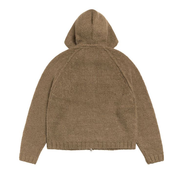 Stussy Chunky Knit Zip Hoodie Fossil