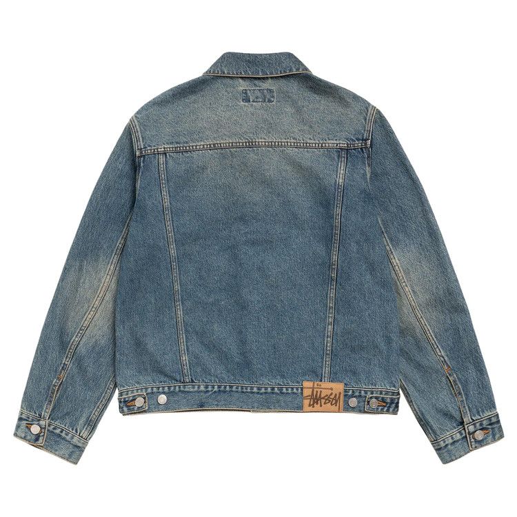 Stussy Trucker Jacket Denim Vintage Mid Wash