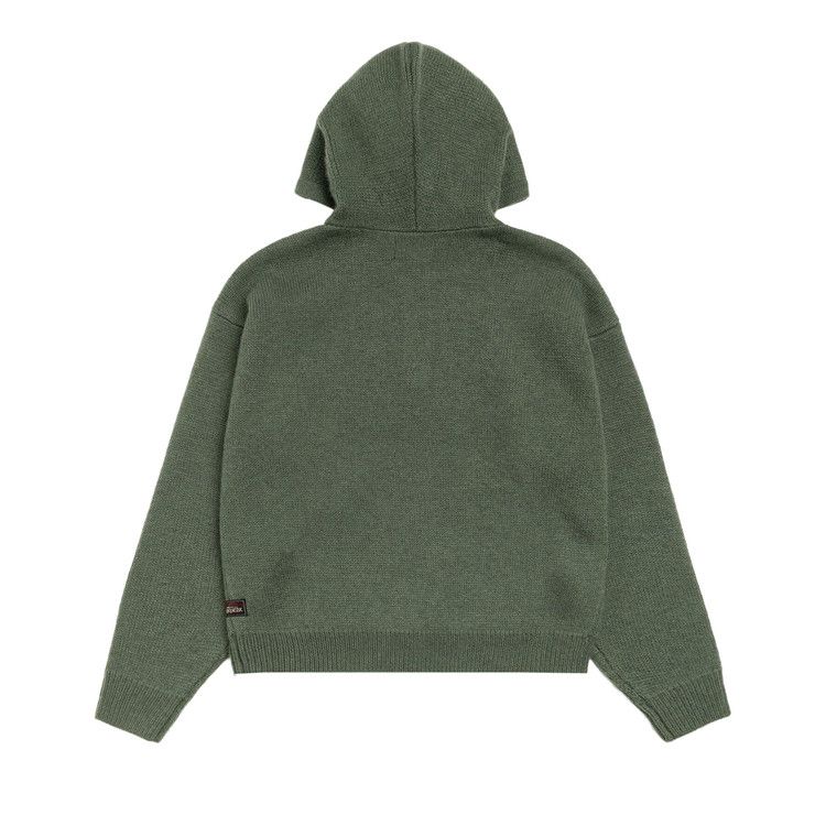 Stussy Quarter Zip Knit Hoodie 'green'
