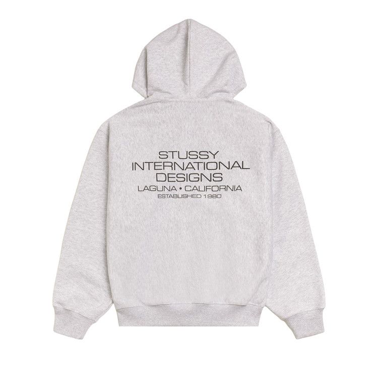 Stussy International Designs Zip Hoodie Ash Heather