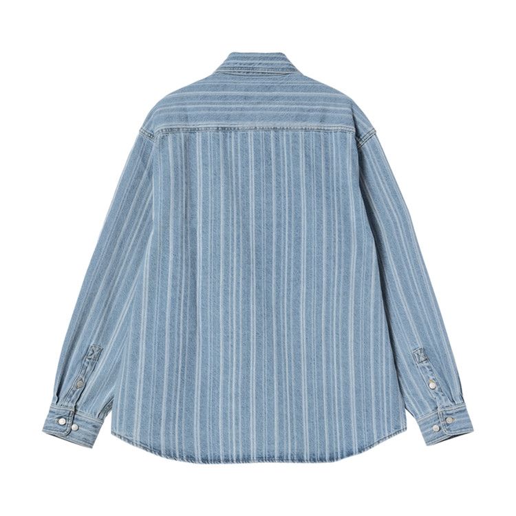 Carhartt Wip Rylan Shirt Jacket 'rylan Stripe/Blue Stone Bleached'