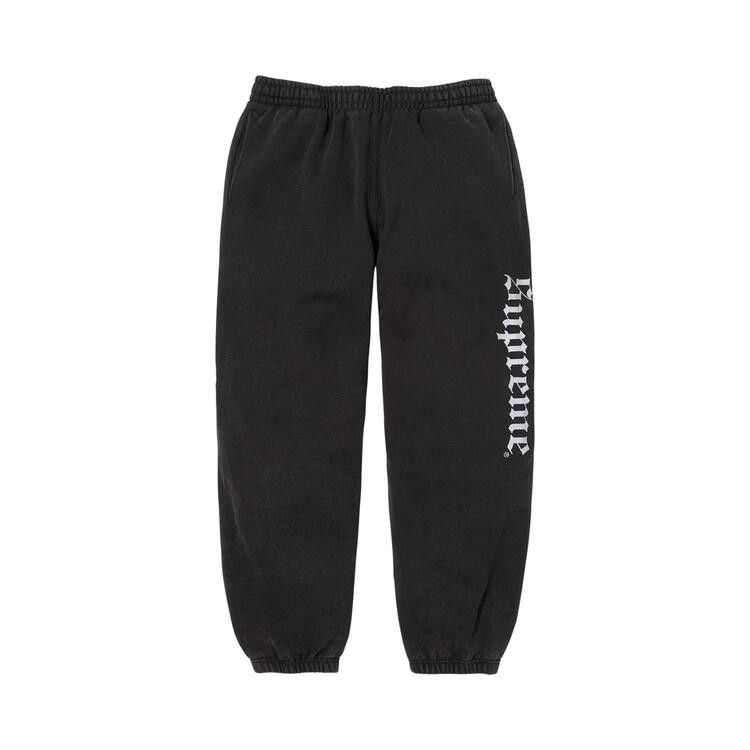 Supreme Washed Old English Sweatpant Black