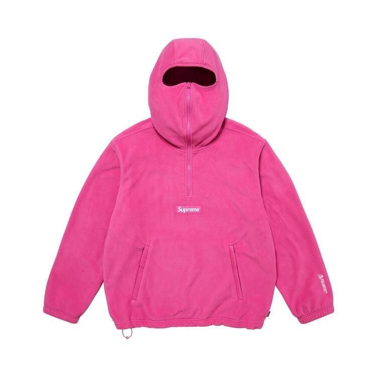 Buy Supreme Polartec Face Mask Half Zip Hooded Sweatshirt 'Pink