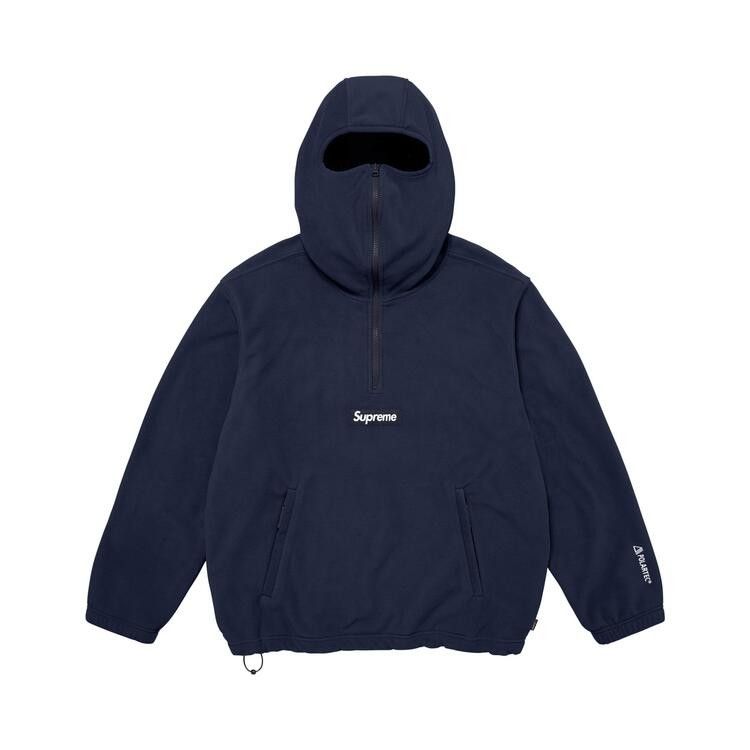 Supreme ネイビー フーディ Polartec Buy Supreme Polartec Face Mask Half Zip Hooded Sweatshirt 'Navy