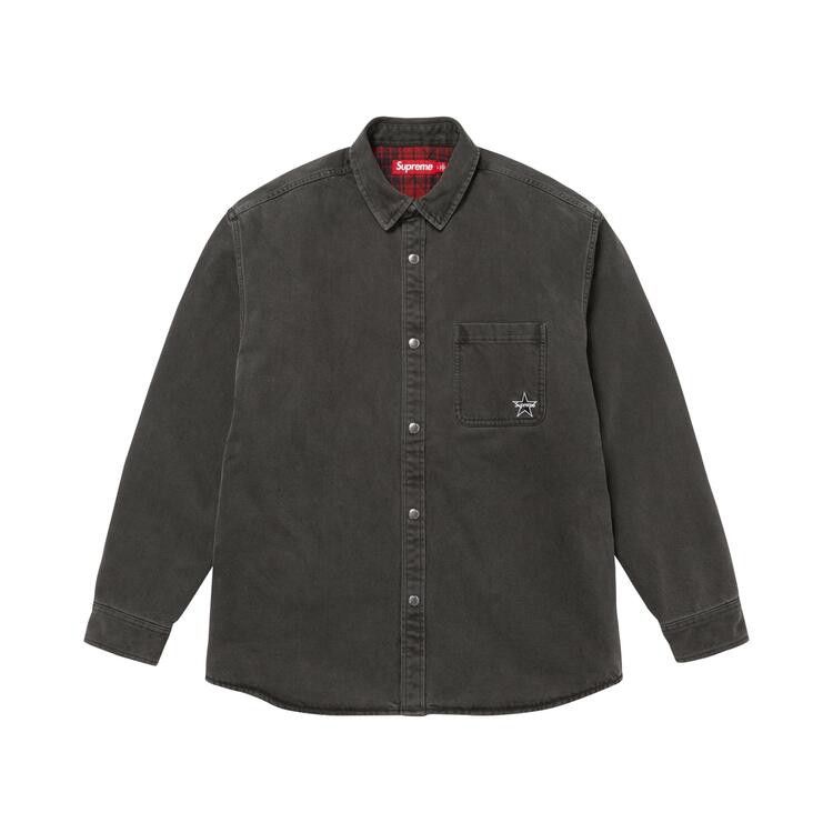 Buy Supreme Quilted Lined Denim Snap Shirt 'Black' - FW25S36 BLACK