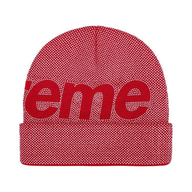 Buy Supreme Studded Knockout Big Logo Beanie 'Red' - FW25BN22 RED