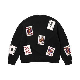 Buy Supreme Beaded Cards Sweater 'Black' - FW25SK56 BLACK | GOAT
