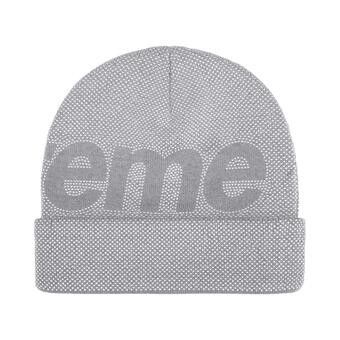 Buy Supreme Studded Knockout Big Logo Beanie 'Heather Grey