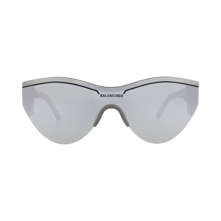 Balenciaga BB0004S 012 Shield Semi Rim Sunglasses - Grey / Silver Mirror Balenciaga BB0004S 012 | eyerim.sk main image 4