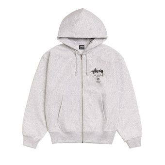 7*6様 stussysport Buy Stussy World Tour Zip Hoodie 'Ash Heather' - 3973962 ASH | GOAT