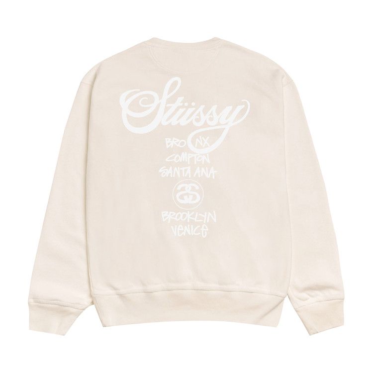 Stussy World Tour Crew Pigment Dyed Natural