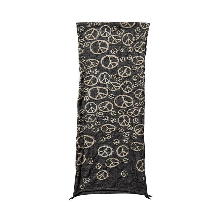 小物 KAPITAL peace mark Happy muffler Buy Kapital Fulling Wool Happy Scarf Peace 'Black' - EK 1819XM