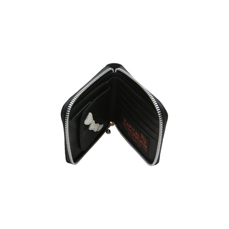 Buy Kapital Thumb Up Bone Hand Zip Long Wallet 'Black