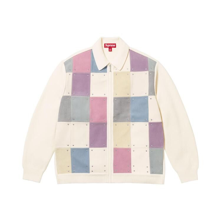 Buy Supreme Studded Suede Zip Up Cardigan 'Multicolor' - FW25SK39