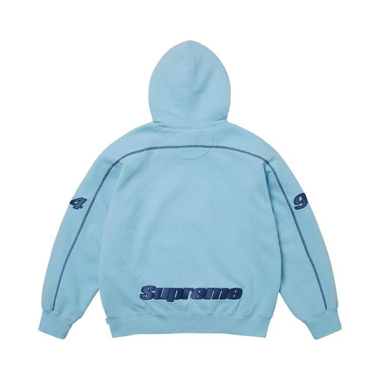 Buy Supreme Overlock Hooded Sweatshirt 'Light Blue' - FW25SW84