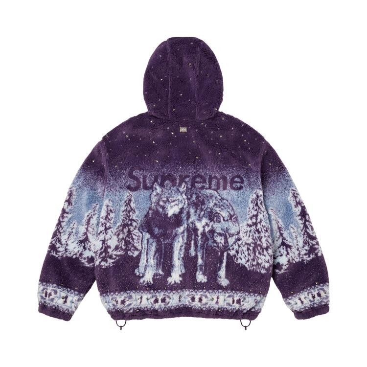 Supreme X B.B. Simon Reversible Hooded Fleece Jacket Purple