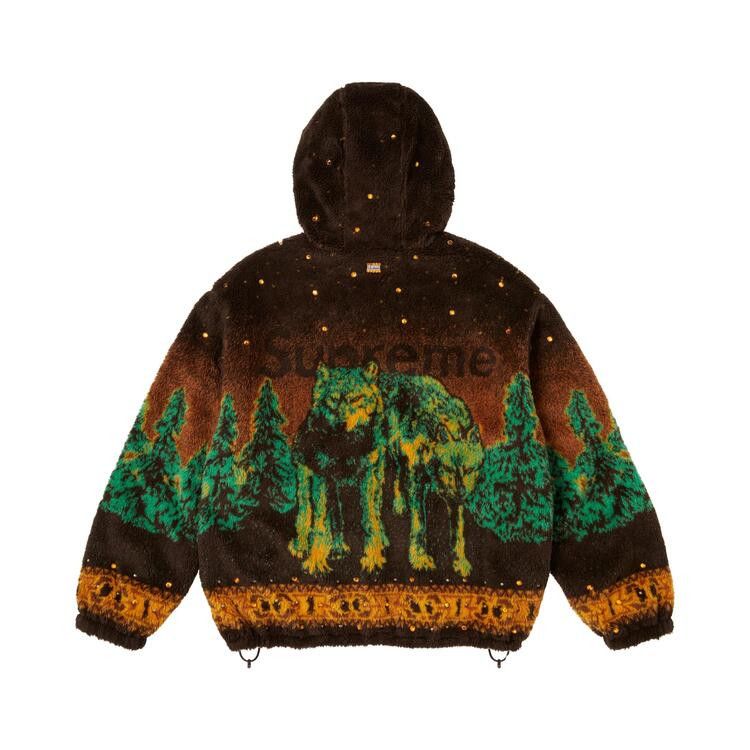 Supreme X B.B. Simon Reversible Hooded Fleece Jacket 'brown'
