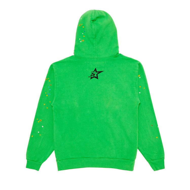 Buy Sp5der Punk V2 Rhinestone Hoodie 'Bright Green' - ST033FW25BGR
