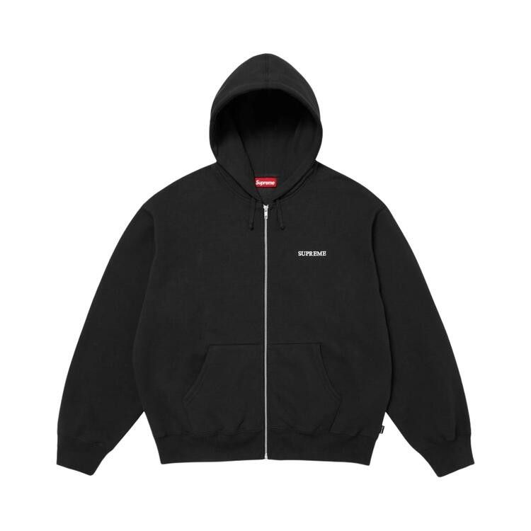 Buy Supreme Idgaf Zip Up Hooded Sweatshirt 'Black' - FW25SW75