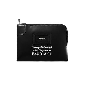 Buy Supreme Leather Money Bag 'Black' - SS25B20 BLACK | GOAT