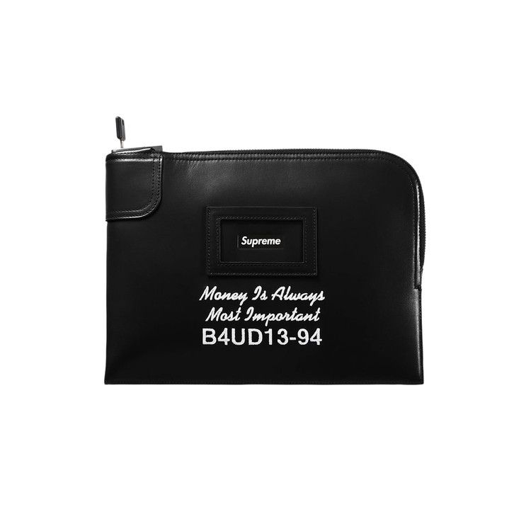 Buy Supreme Leather Money Bag 'Black' - SS25B20 BLACK | GOAT