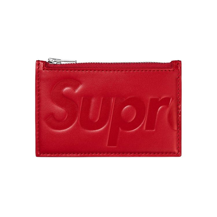Buy Supreme Leather Zip Card Holder 'Red' - SS25B14 RED | GOAT