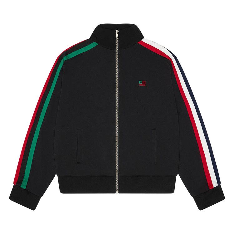Denim Tears Two Flags Track Jacket Black
