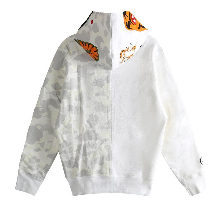Bape City Camo Tiger Shark Full Zip Hoodie 'white'