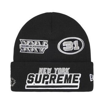 Buy Supreme New Era Football Beanie 'Black' - FW25BN69 BLACK | GOAT