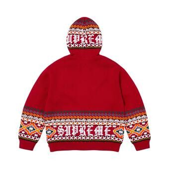 Buy Supreme Beaded Zip Up Hooded Sweater 'Red' - FW25SK43 RED | GOAT