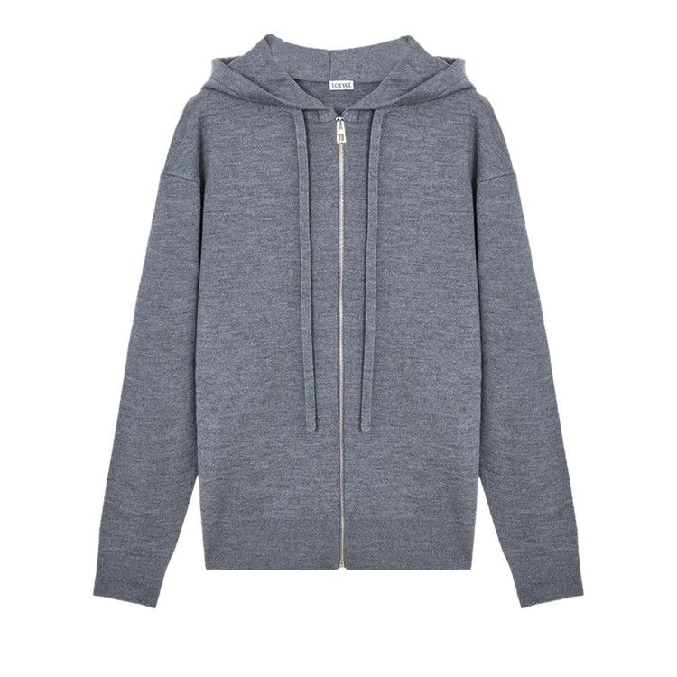 Loewe Anagram Zip Up Hoodie 'Grey Melange' — foto 2