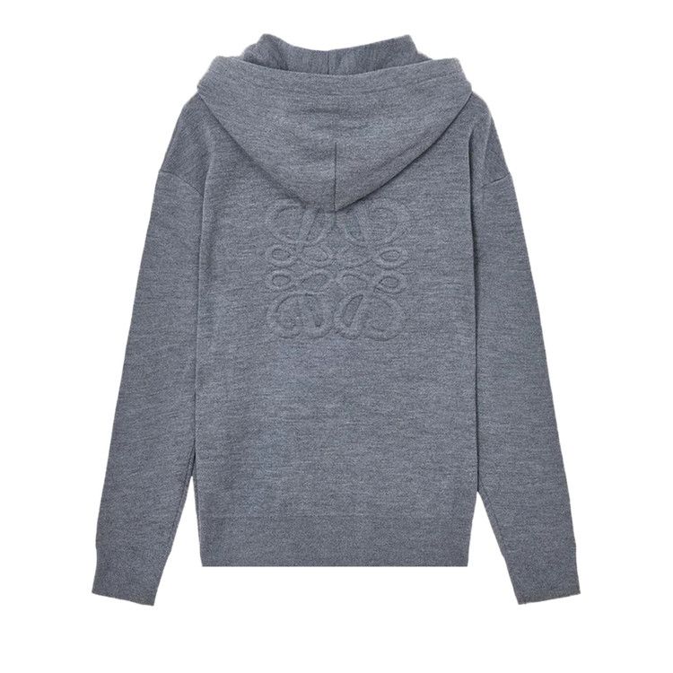 Loewe Anagram Zip Up Hoodie 'Grey Melange' — foto 3