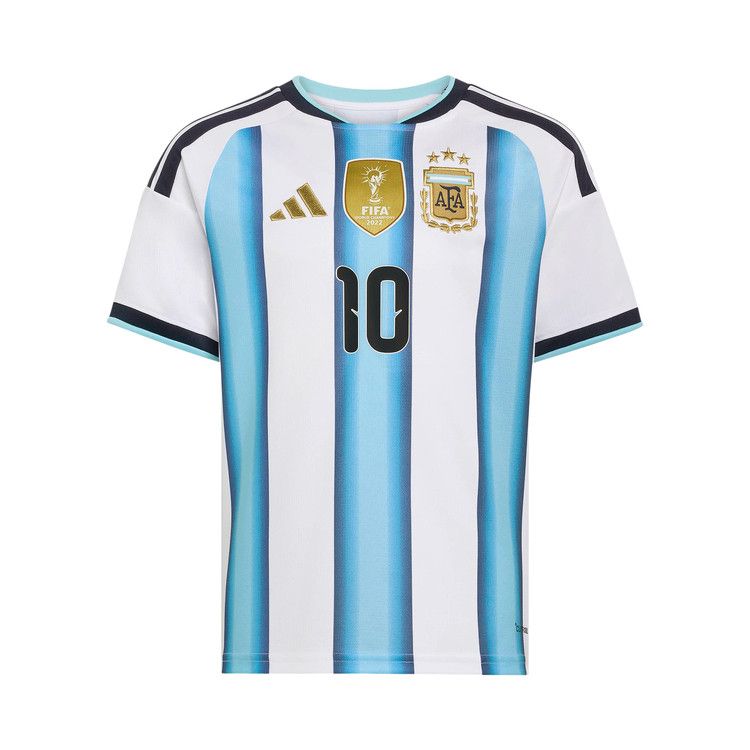 adidas Kids Argentina Messi 2026 World Cup Home Jersey White Blue — foto 2