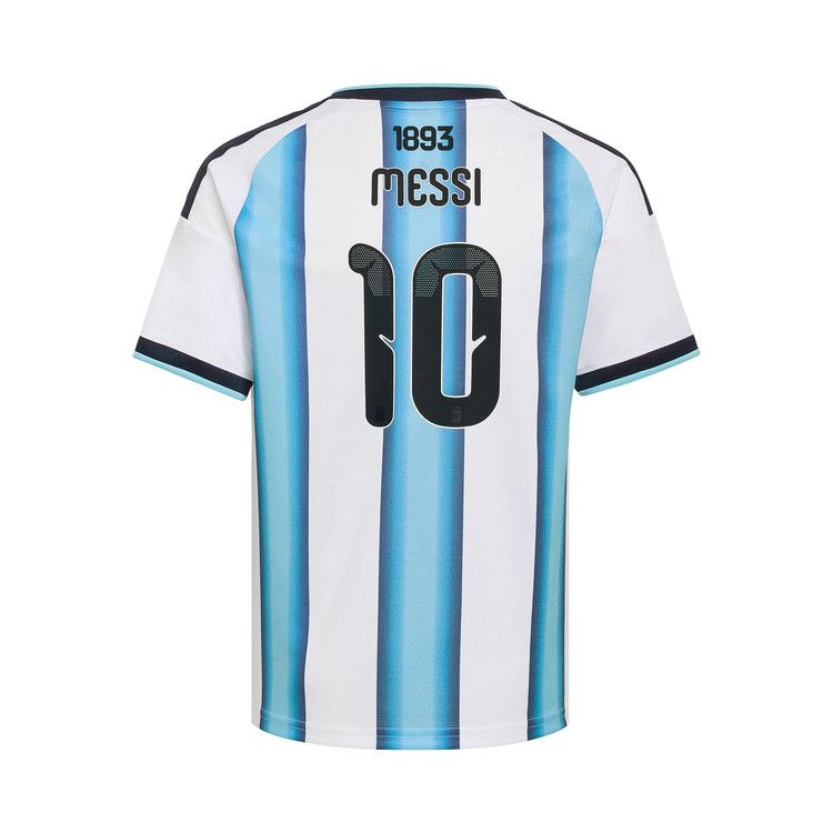 adidas Kids Argentina Messi 2026 World Cup Home Jersey White Blue — foto 3