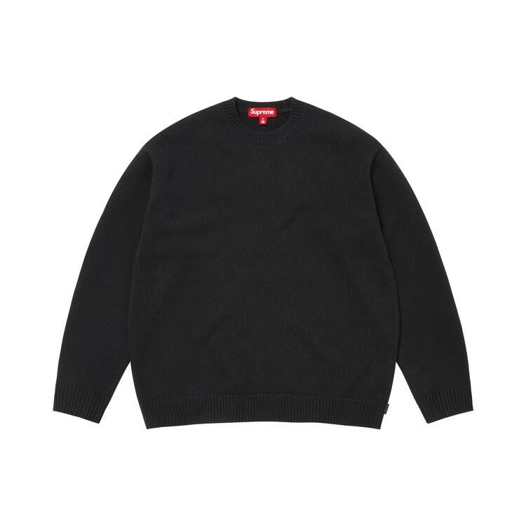 Buy Supreme Angora Script Sweater 'Black' - FW25SK35 BLACK | GOAT