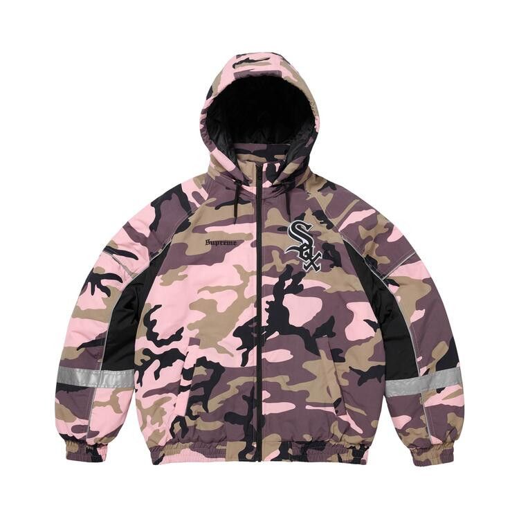 Buy Supreme x Chicago White Sox Stadium Jacket 'Pink Camo
